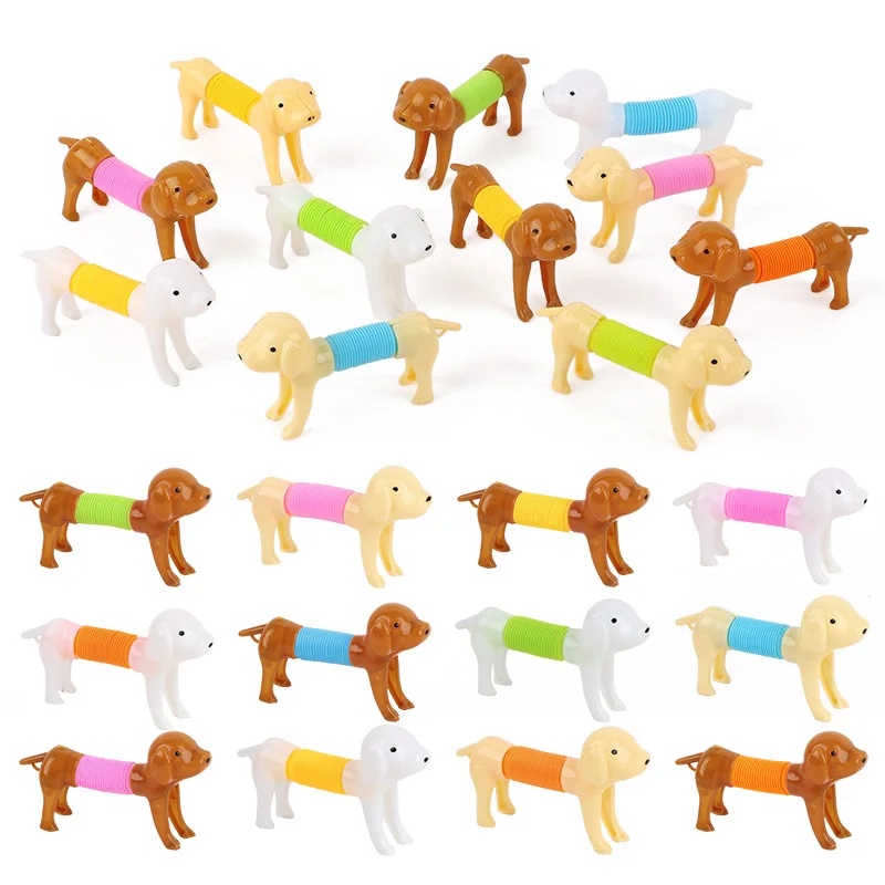 Interactive Squeaky Plush Dog Toy - لعبة كلاب متينة وملونة وقابلة للتمدد،